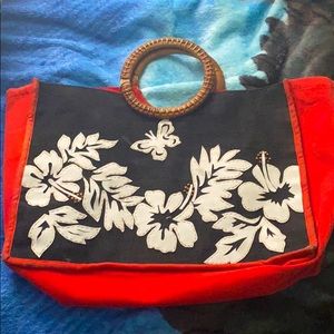 Flower Print Carry-All/Beach Bag